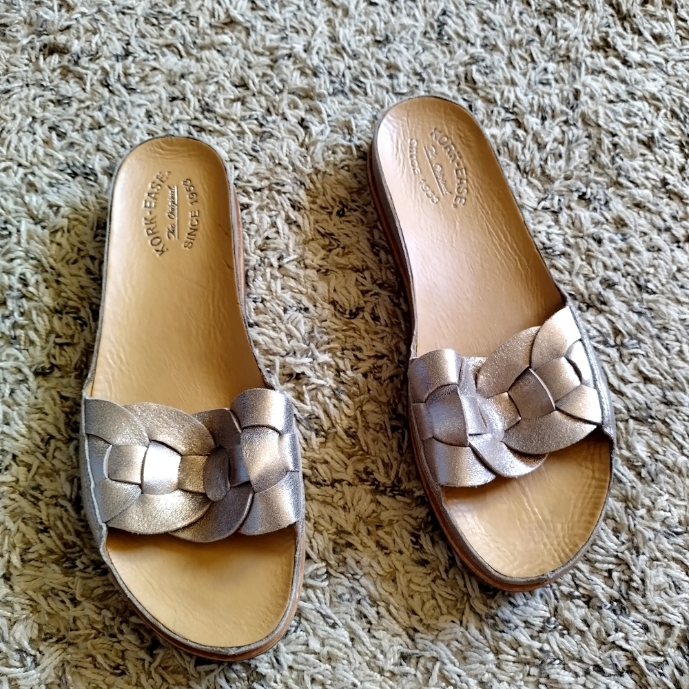 Kork-Ease Dolphin Braided Slide Sandals Sz 10